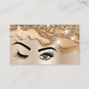 Carte De Visite Peintre de maquillage Wink Eye Beauty Salon goutte