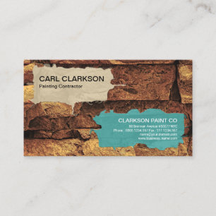 Carte De Visite Peintre D'Expert Peintre Sur Rocks Service De Pein