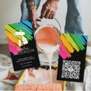 Carte De Visite Peintre et décorateur professionnel à domicile