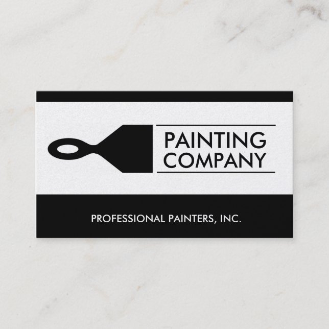 Carte De Visite Peintre Peintre Contractant Peinture Brosse Papier (Devant)