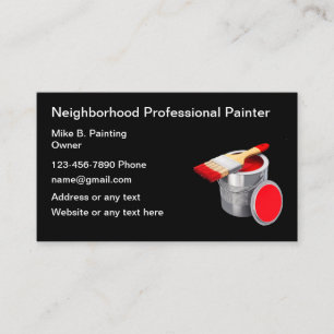 Carte De Visite Peintre Professionnel Peinture Brosse Et Peinture 