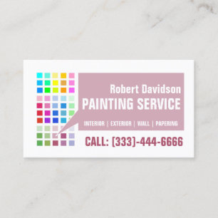 Carte De Visite Peintre Service Couleur Master Peinture & Décor Bo
