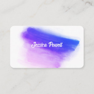 Carte De Visite peinture à l'aquarelle violet et blanc sur mesure
