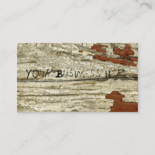 Carte De Visite Peinture à peeling Shabby en bois de grange récupé