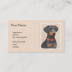 Carte De Visite Peinture allemande Pinscher peinture art animal or