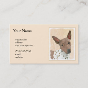 Carte De Visite Peinture américaine sans poil Terrier - Chien Art