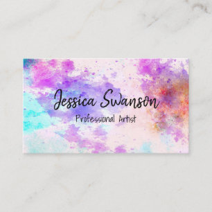 Carte De Visite Peinture aquarelle   Coloration artistique