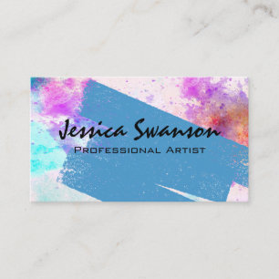 Carte De Visite Peinture aquarelle   Contour de peinture