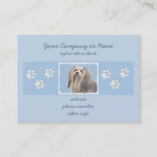 Carte De Visite Peinture (argentée) de Havanese - art original