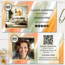 Carte De Visite Peinture artistique Swatch Moderne Designer d'inté