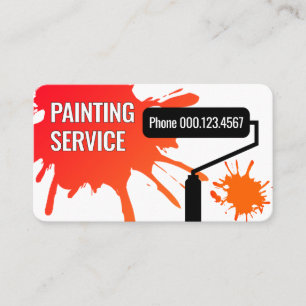 Carte De Visite Peinture au rouleau Tache de peinture