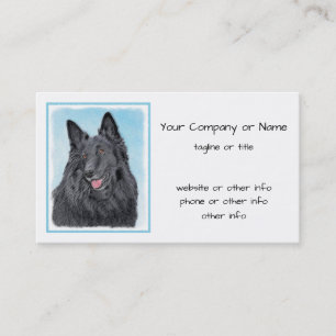 Carte De Visite Peinture belge Sheepdog - Cute Original Chien Art