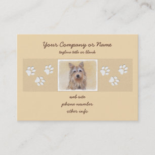 Carte De Visite Peinture Berger Picard - Joli art original chien