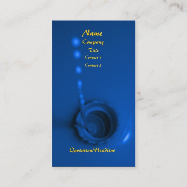 Carte De Visite Peinture bleue (Devant)
