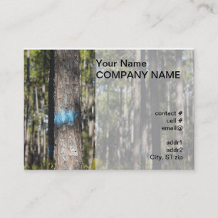Carte De Visite peinture bleue d'inscription d'arbre