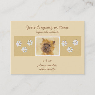 Carte De Visite Peinture Cairn Terrier - Cute Original Chien Art