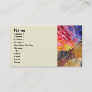 Carte De Visite Peinture colorée de la palette du peintre artiste