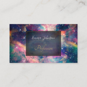 Carte De Visite Peinture couleur Galaxy Nebula aquarelle