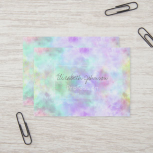 Carte De Visite Peinture d'aquarelle Pastel Rainbow Cravate-Dye