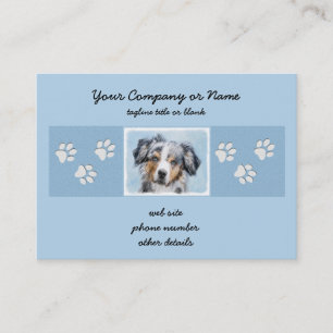 Carte De Visite Peinture de berger américaine miniature - Chien A