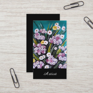 Carte De Visite Peinture de bouquet printanier par Alfred Fox
