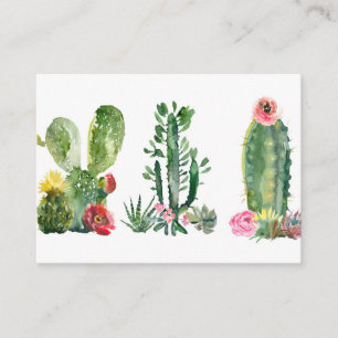 Carte De Visite Peinture de cactus aquarelle