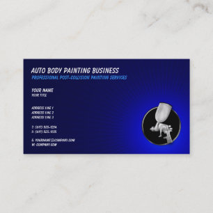Carte De Visite Peinture de carrosserie professionnelle   Bleu