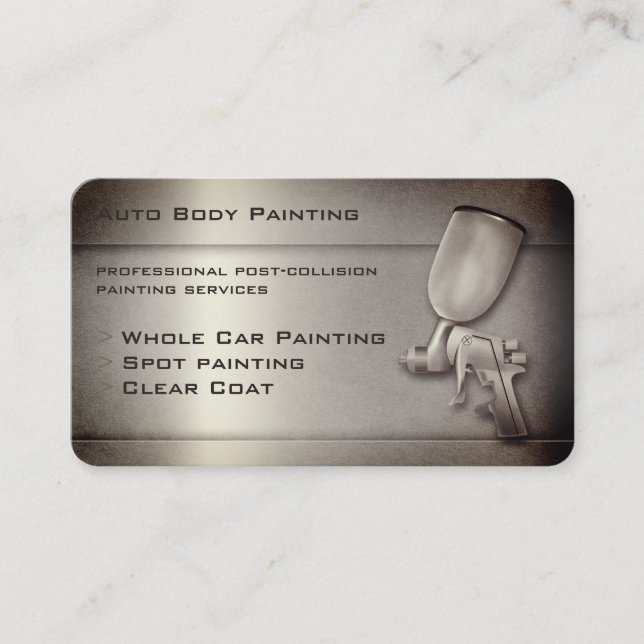 Carte De Visite Peinture de carrosserie professionnelle | Sepia (Devant)