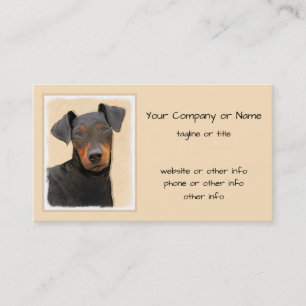 Carte De Visite Peinture de Manchester Terrier Art Animalier Origi
