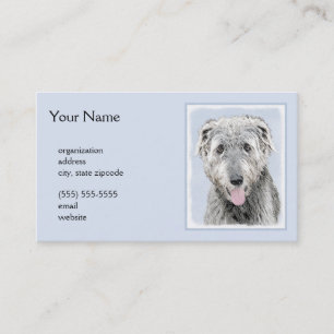 Carte De Visite Peinture de Wolfhound irlandais - Joli art origina