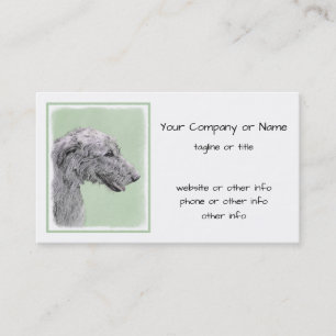 Carte De Visite Peinture de Wolfhound irlandais - Joli art origina