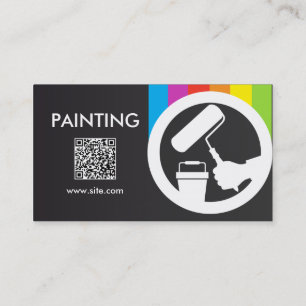 Carte De Visite Peinture du code QR