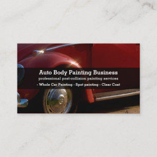 Carte De Visite Peinture du corps automatique   Voiture rouge