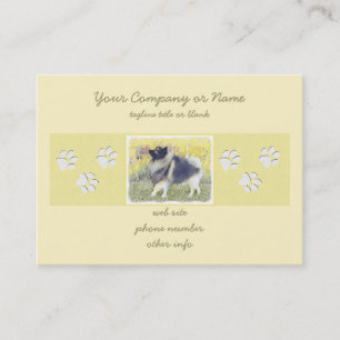 Carte De Visite Peinture en teint de Keeshond - jolie art original