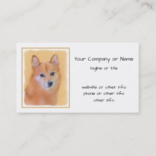 Carte De Visite Peinture finlandaise Spitz - Jote Original Chien A