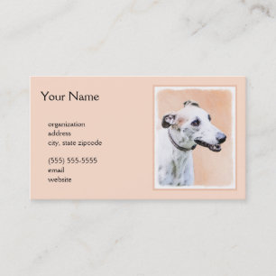 Carte De Visite Peinture Greyhound - Cute Original Chien Art