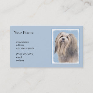 Carte De Visite Peinture Havanaise (Argent) - Cute Original Chien