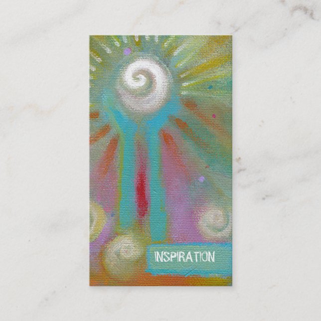 Carte De Visite Peinture inspirée artsy colorée d'amusement unique (Devant)