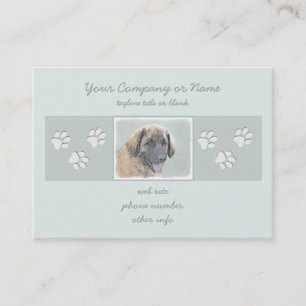 Carte De Visite Peinture Leonberger - Joli art original chien