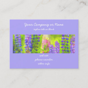 Carte De Visite Peinture Lupine - Art Fleur Original