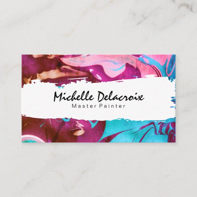 Carte De Visite Peinture mixte | Vibrant II (Devant)