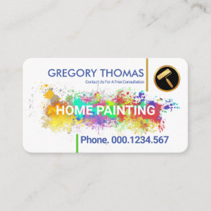 Carte De Visite Peinture murale blanche Splatter Home Peinture