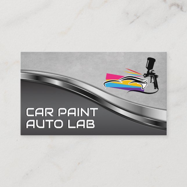 Carte De Visite Peinture par pulvérisation | Garage de carrosserie (Devant)