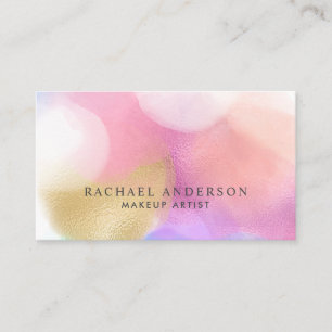 Carte De Visite Peinture Pastel Schéma Artiste maquillage
