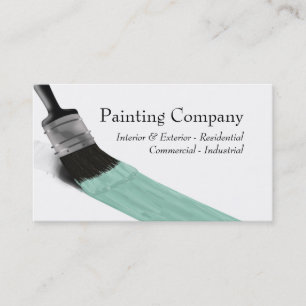 Carte De Visite Peinture Peintre Service Société Brush Pastel Mint