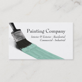 Carte De Visite Peinture Peintre Service Société Brush Pastel Mint