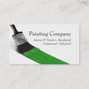 Carte De Visite Peinture Peintre Service Société Pinceau vert