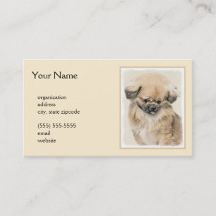 Carte De Visite Peinture Pekingese - Cute Original Chien Art