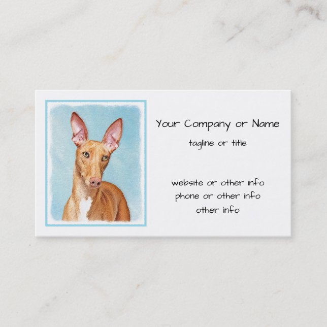 Carte De Visite Peinture Pharaon Hound - Cute Original Chien Art (Devant)