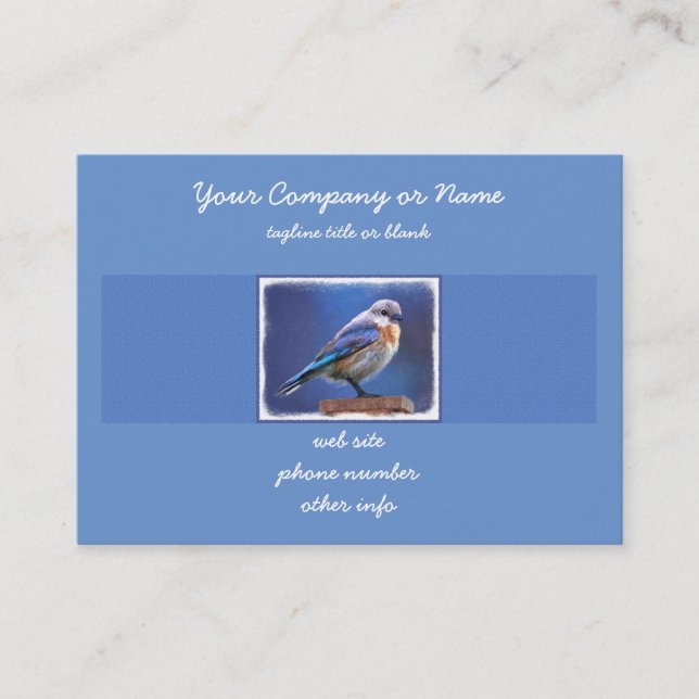 Carte De Visite Peinture pour oiseaux bleus (femelle) - Art origin (Devant)
